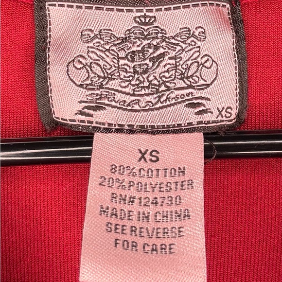 Juicy Couture Red Velour Hoodie - Picture 2 of 6